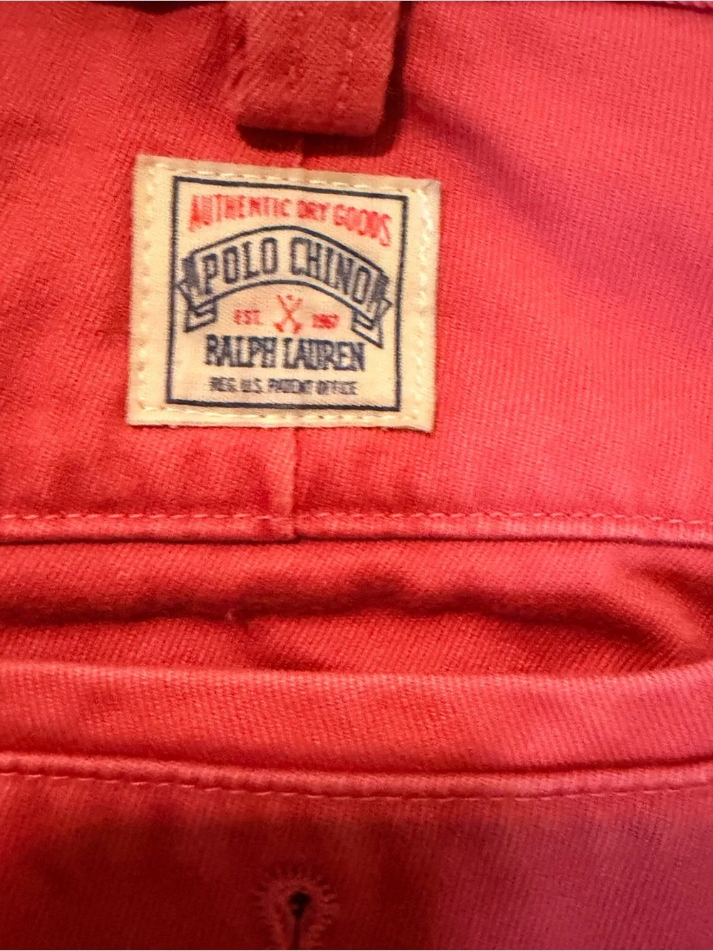 Polo by Ralph Lauren Coral Flat Front Chino Shorts - Men's